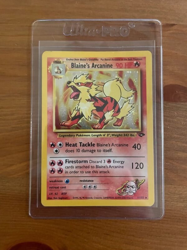 Blaine's Arcanine - 1/132 - Holo Rare - Unlimited Edition