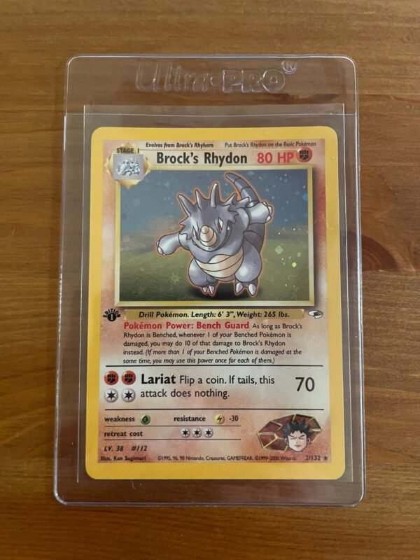 Brock's Rhydon - 2/132 - Holo Rare - 1st Edition