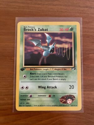 Brock's Zubat - 24/132 - Rare - 1st Edition