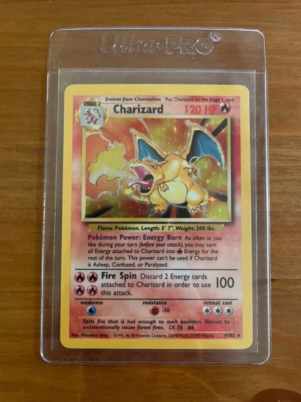 Charizard – 4/102 – Holo Rare – Unlimited Edition - PokemonVancouver