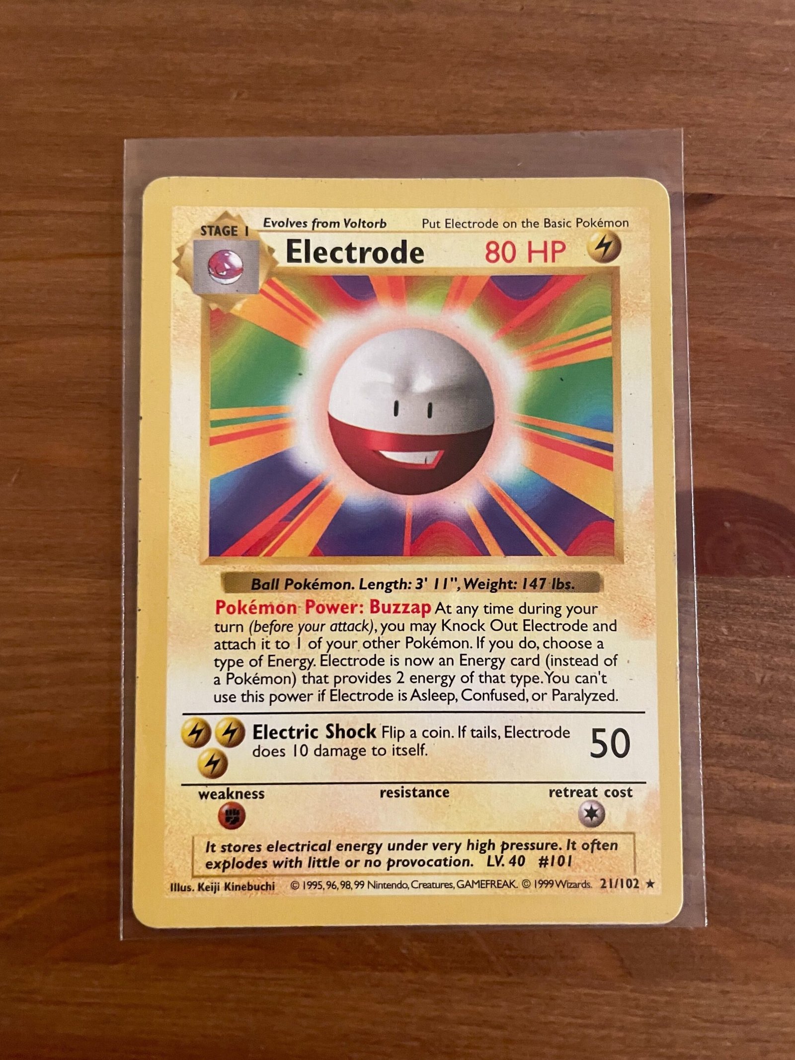 Electrode - 21/102 - Rare - Unlimited Edition Shadowless