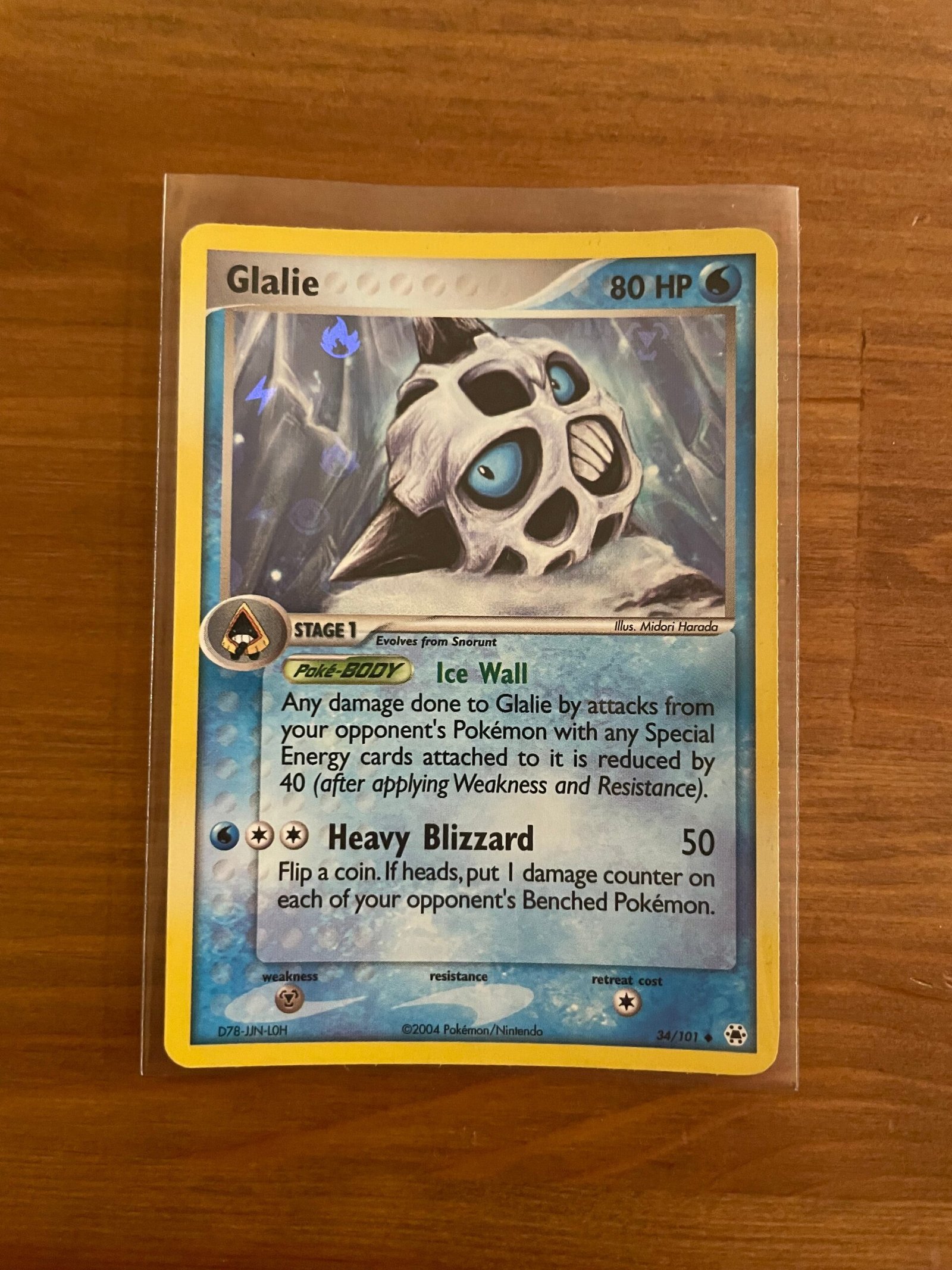 Glalie - 34/101 - Reverse Holo Uncommon - Unlimited Edition