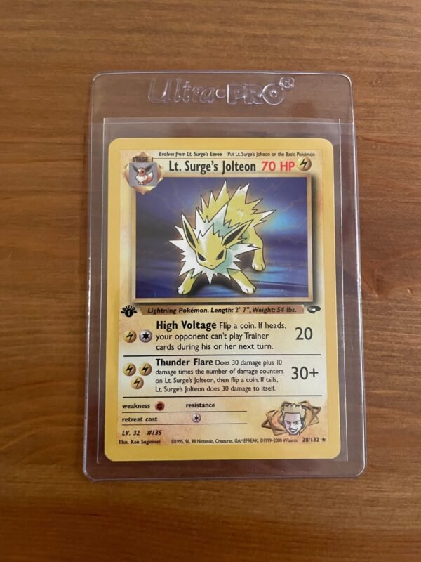 Lt. Surge's Jolteon - 28/132 - Rare - 1st Edition