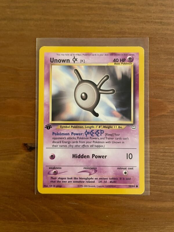 Unown K - 58/64 - Common - 1st Edition