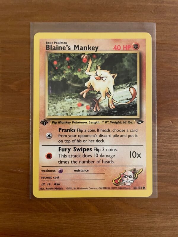 Blaine's Mankey - 63/132 - Common - 1st Edition