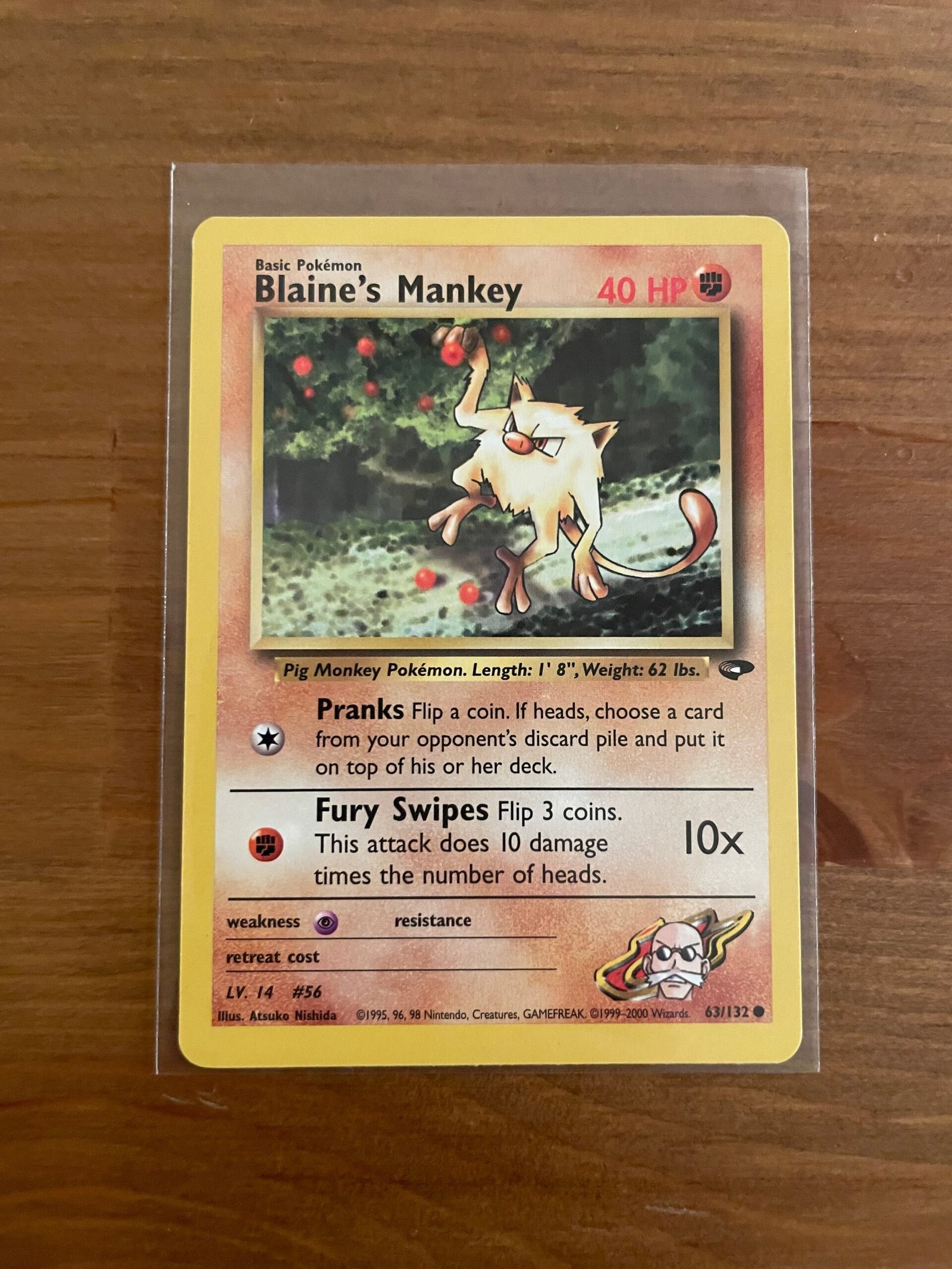 Blaine's Mankey - 63/132 - Common - Unlimited Edition