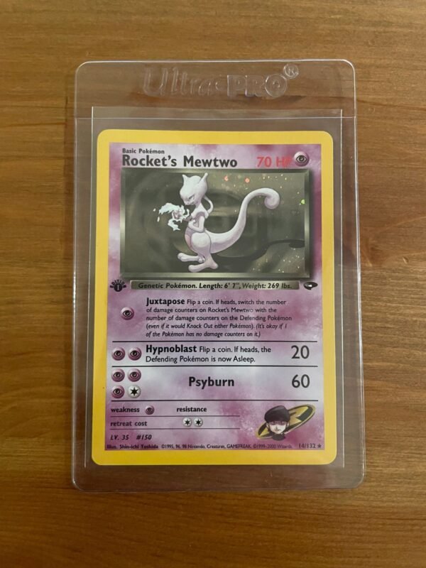 Rocket's Mewtwo - 14/132 - Holo Rare - 1st Edition